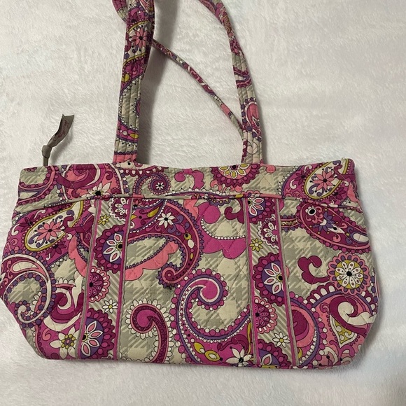 Vera Bradley Paisley Pink Purple Shoulder Bag - Picture 2 of 4
